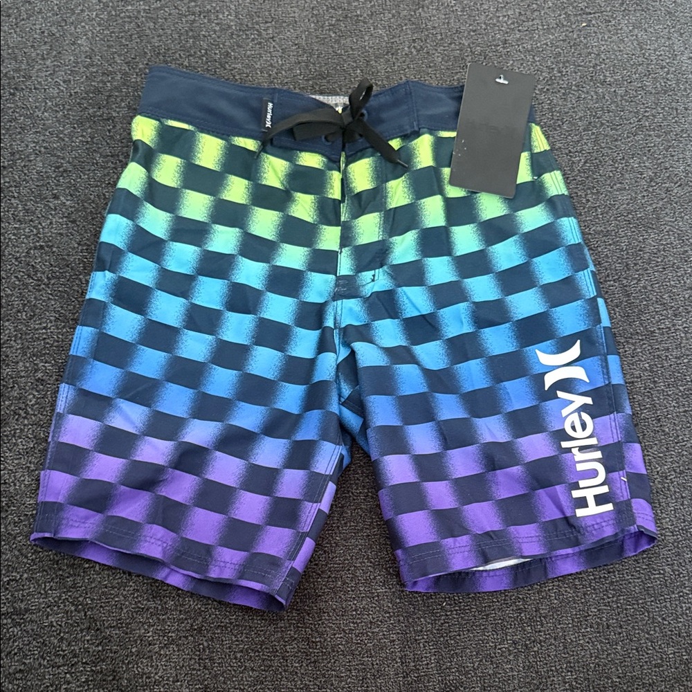 Hurley Boys Multicolor Checkered Board Shorts
